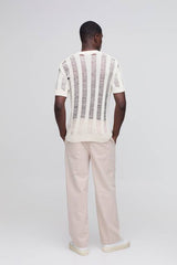 Regular Fit Ladder Stitch Knitted T-Shirt
