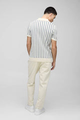 Regular Fit Short Sleeve Striped Knitted Polo