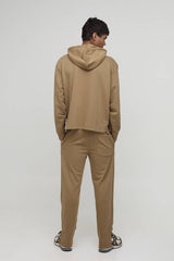 Regular Fit Tonal Embroidered Welt Pocket Hoodie