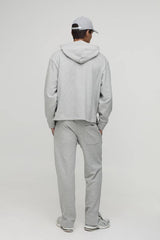 Regular Fit Tonal Embroidered Welt Pocket Hoodie