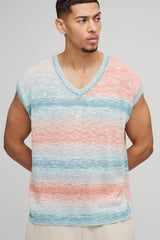 Boxy Ombre Stripe Knitted Tank