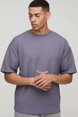 Regular Fit Textured Drop Shoulder T-Shirt