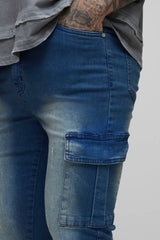 Tall Distressed Super Skinny Cargo Jeans
