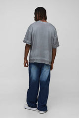 Tall Washed Multi Rip Relaxed Fit Jeans