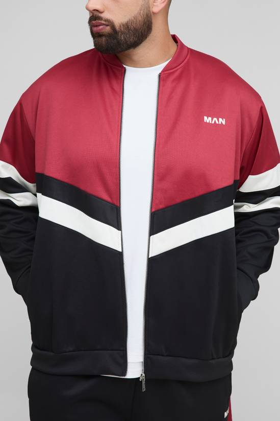 Plus Embroidered Regular Fit Track Jacket