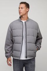 Tall Regular Fit Quilted Scuba Sleeve Puffer