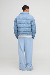 Oversized Boxy Washed Cord Puffer Jacket