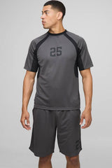 Regular Varsity Mesh T-Shirt And Short Set