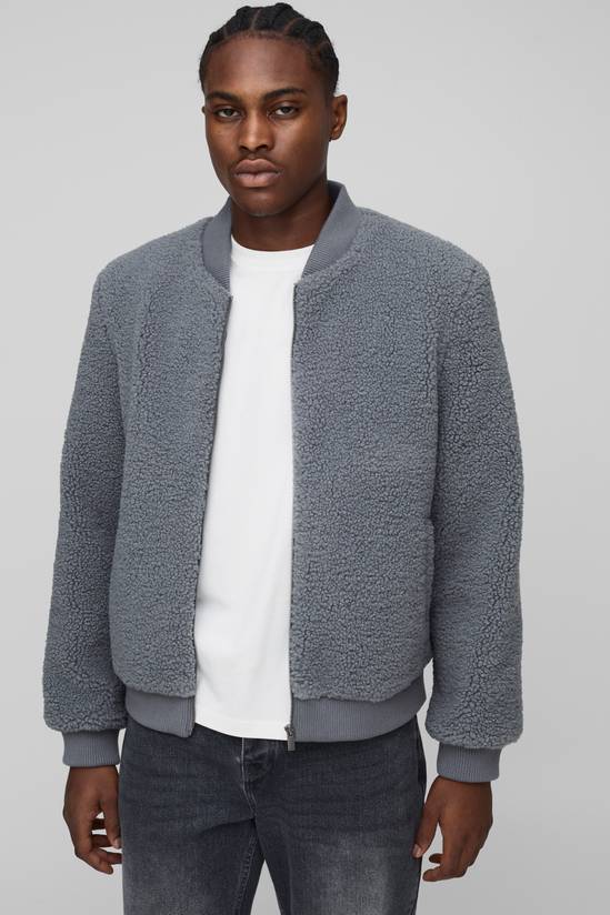 Regular Fit Borg Bomber Jacket