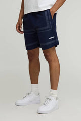 Elasticated Waist Relaxed Crinkle Nylon Striped Shorts