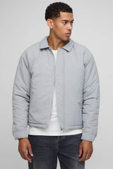 Boxy Fit Peached Crinkle Nylon Coach Jacket