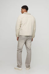 Boxy Fit Peached Crinkle Nylon Coach Jacket