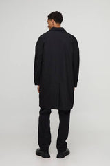 Oversized Fit Single Breasted Nylon Car Coat