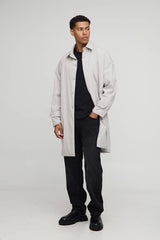 Oversized Fit Single Breasted Nylon Car Coat