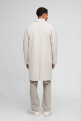 Regular Fit Raglan Single Breasted Melton Car Coat