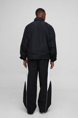 Regular Fit Lightweight Nylon Funnel Neck with Hood Windbreaker Jacket