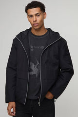 Regular Fit Funnel Neck Hooded Cagoule