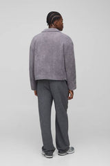 Boxy Fit Textured Harrington Jacket