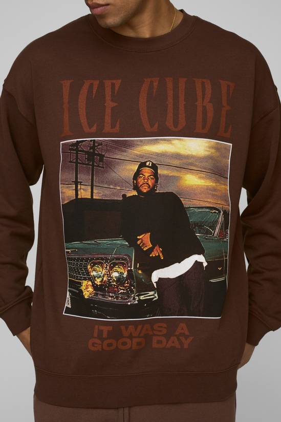 Chocolate Oversized Ice Cube License Sweatshirt