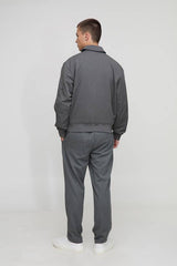 Regular Fit Technical Utility Cargo Pocket Harrington Jacket