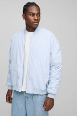 Boxy Fit Peached Embroidered MA1 Bomber Jacket