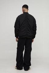 Tall Oversized Peached Embroidered MA1 Bomber Jacket
