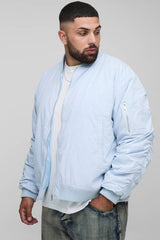 Plus Peached Embroidered MA1 Bomber Jacket