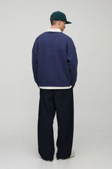Boxy Embroidered Diamond Argyle Knitted Jumper