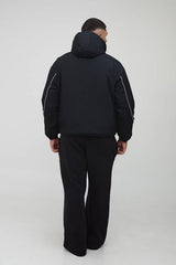 Plus Regular Fit Piping Detail Nylon Padded Parka