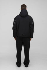 Tall Regular Fit Piping Detail Nylon Padded Parka