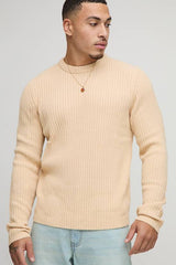 Essential Regular Fit Ribbed Knitted Jumper