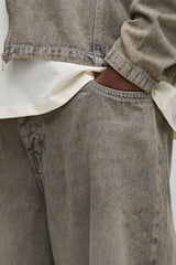 Plus Baggy Fit Overdyed Jeans