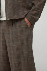 Plus Wide Leg Heritage Check Trouser
