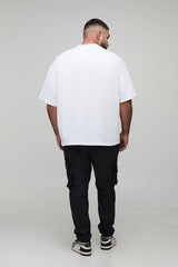 Plus Coated Stacked Cargo Stacked Skinny Jeans