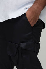 Plus Coated Stacked Cargo Stacked Skinny Jeans