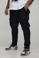Plus Coated Stacked Cargo Stacked Skinny Jeans