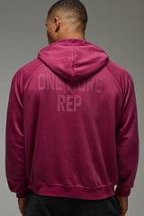 One More Rep Oversized Boxy Washed  Hoodie