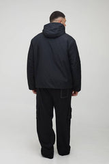 Plus Regular Fit Zip Up Hooded Windbreaker