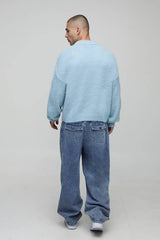 Essential Boxy Fit Brushed Extended Neck Knitted Jumper
