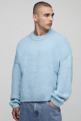 Essential Boxy Fit Brushed Extended Neck Knitted Jumper