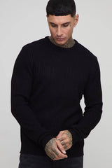 Tall Essential Regular Fit Ribbed Knitted Jumper