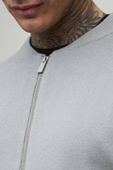 Tall Essential Regular Fit Knitted Bomber Jacket