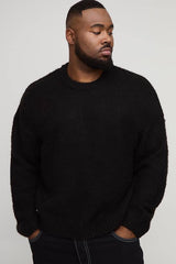 Plus Essential Boxy Fit Brushed Knitted Jumper