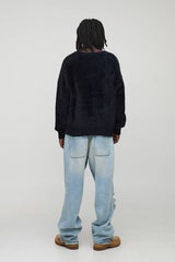 Regular Fit Extreme Fluffy Cherry Graphic Knitted Jumper