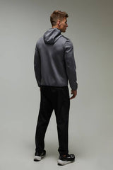 Man Active Lightweight Quilted Zip Through Regular Fit Hoodie