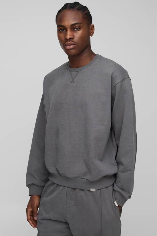 Premium Man Script Heavyweight Oversized Boxy Sweatshirt