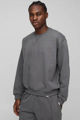 Premium Man Script Heavyweight Oversized Boxy Sweatshirt