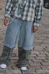 Super Baggy Layered Camo Cargo Jeans