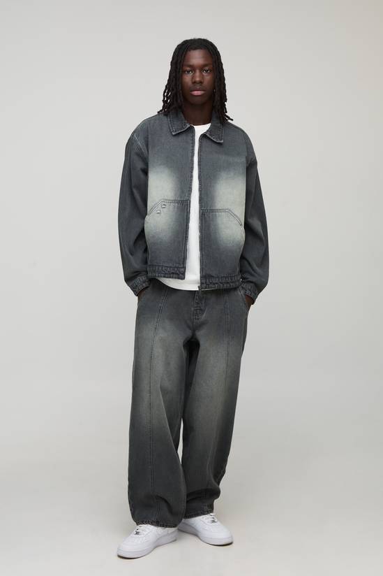 Oversized Boxy Worker Denim Jacket
