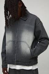 Oversized Boxy Worker Denim Jacket